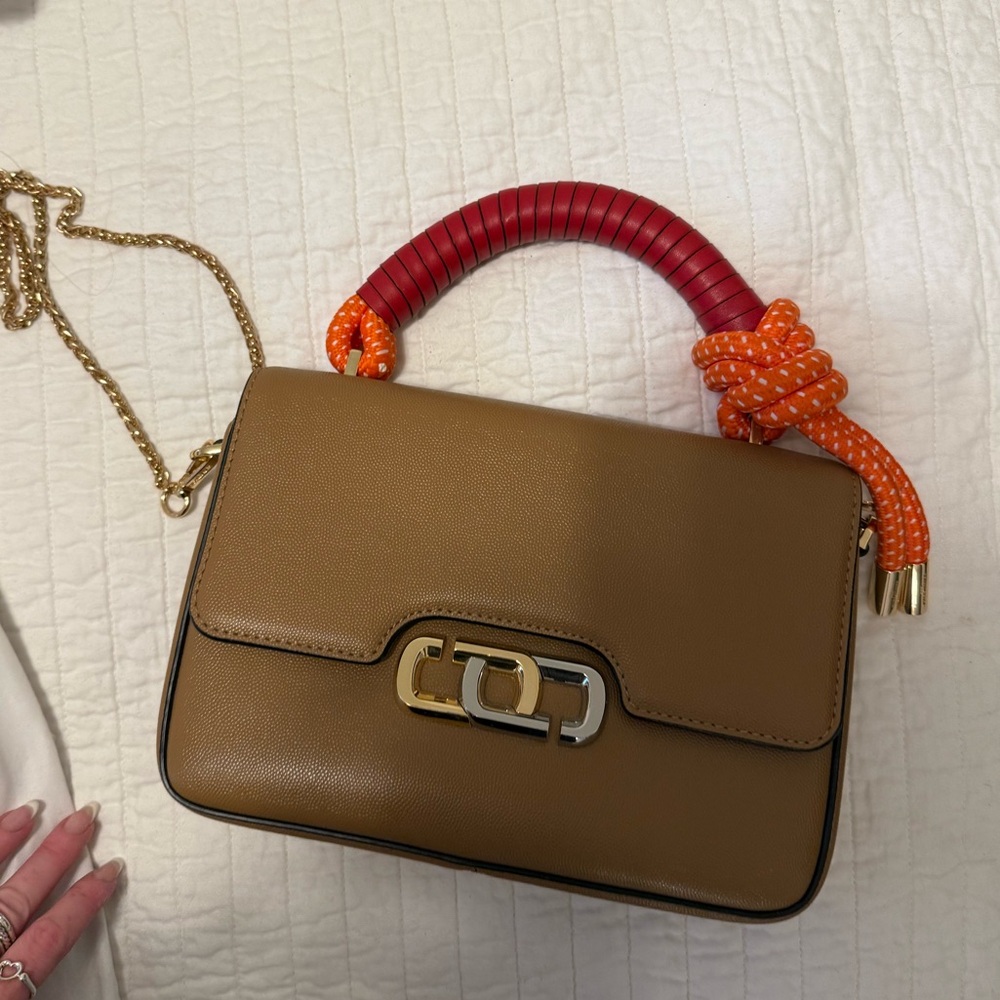 Textured Calfskin The J Link Shoulder Bag Dirty Chai